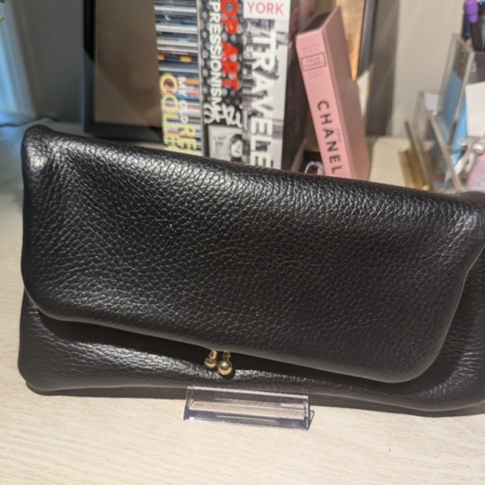 Fold-Over Clutch with Gold Kisslock